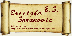 Bosiljka Šaranović vizit kartica